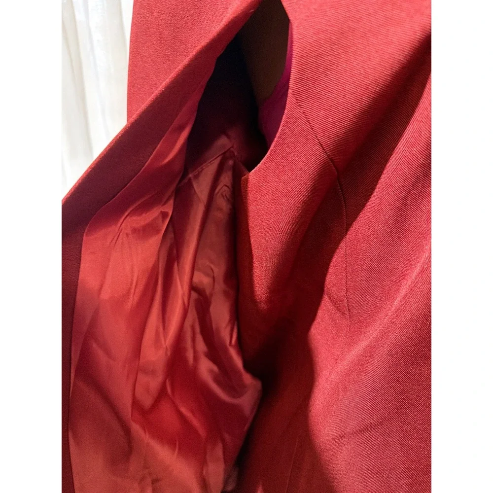 Womens‎ Burgundy Cape Blazer Open Front Split Sleeve Jacket PY0415 Small Maroon